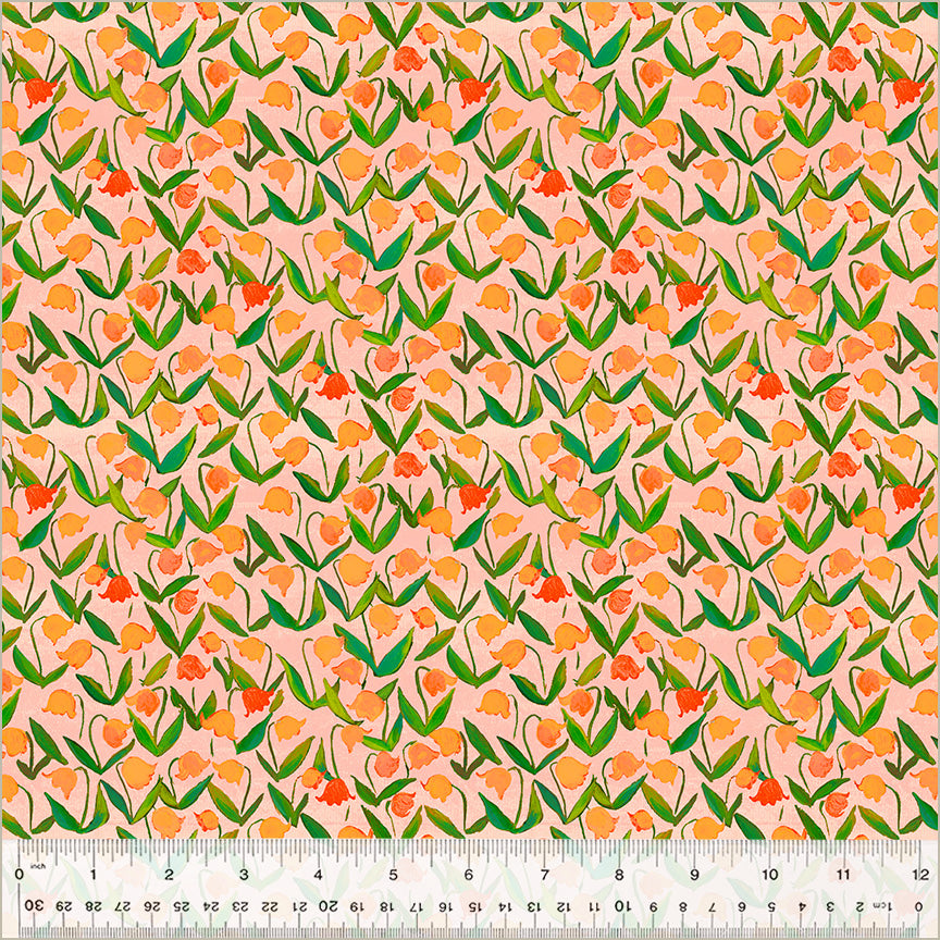 Flowerbed - Salmon | Heather Ross by Hand