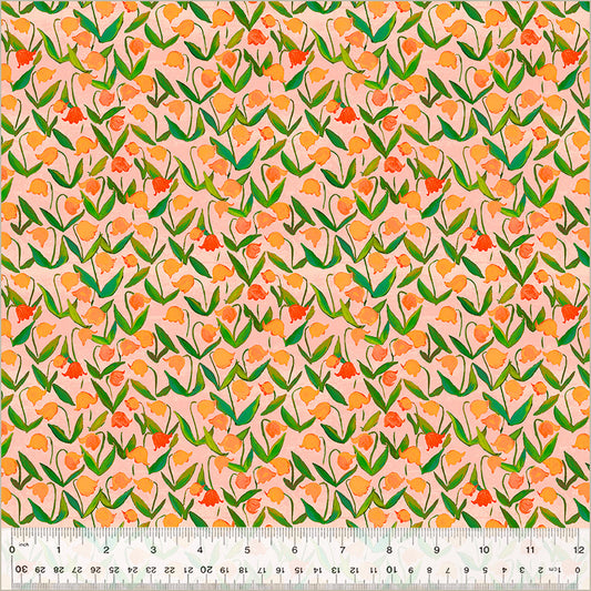 Flowerbed - Salmon | Heather Ross by Hand