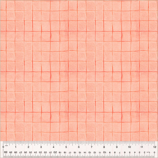 Drawn Plaid - Salmon | Heather Ross by Hand