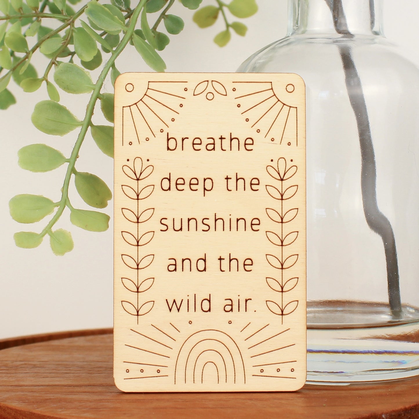 Wood Encouragement Card